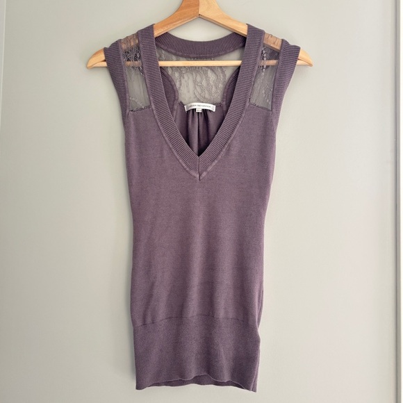 Urban Behavior Women's Size XS Knitted Vest Lace Quiet Luxury Business Chic Soft - Picture 2 of 12